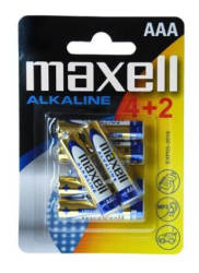 MAXELL АЛКАЛНА БАТЕРИЯ LR03 AAA 1,5V - 4+2 подарък / Арт.№BA-AAA-Maxell 4+2