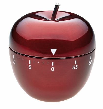 Analogue kitchen timer made of stainless steel APPLE / Kat.№38.1030