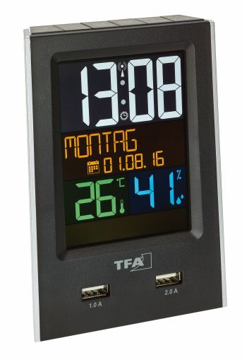 Настолен часовник с USB