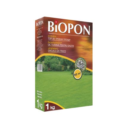 BIOPON гранулиран есенен тор тревна площ 1кг / Арт.№ BP-1077