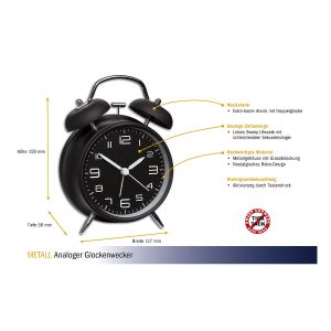  Аналогов будилник с камбана / Арт.№60.1025.01