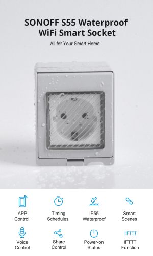 Смарт WIFI контакт Sonoff S55