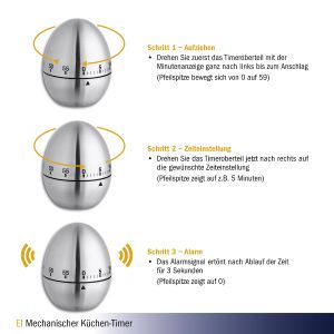 Analogue kitchen timer EGG / Kat.№ 38.1033.53