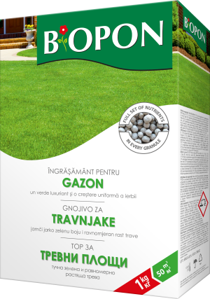 BIOPON гранулиран тор тревна площ 1кг / Арт.№ BP 1046