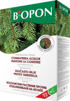 BIOPON гранулиран тор за иглолистни срещу покафеняване на иглите 1кг / Арт.№ BP-1055 