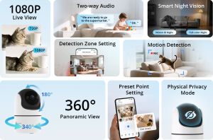 SONOFF CAM Pan-Tilt 2 Wi-Fi интелигентна вътрешна охранителна камера / Арт.№ SO CAM-PT2