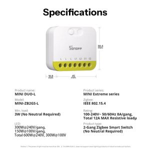 SONOFF MINI DUO ZB2GS-L